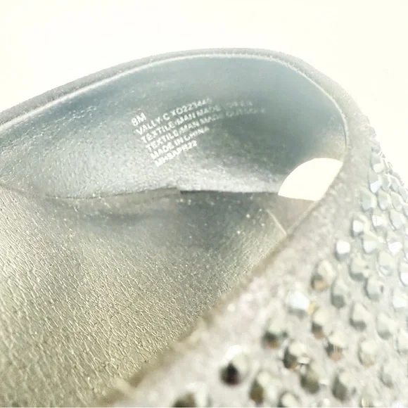 XOXO Black Studded/gem and Clear Heeled Mules Size 8 - Picture 6 of 8